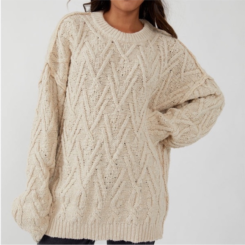 Free People Isla Cable Stitch Tunic Sweater